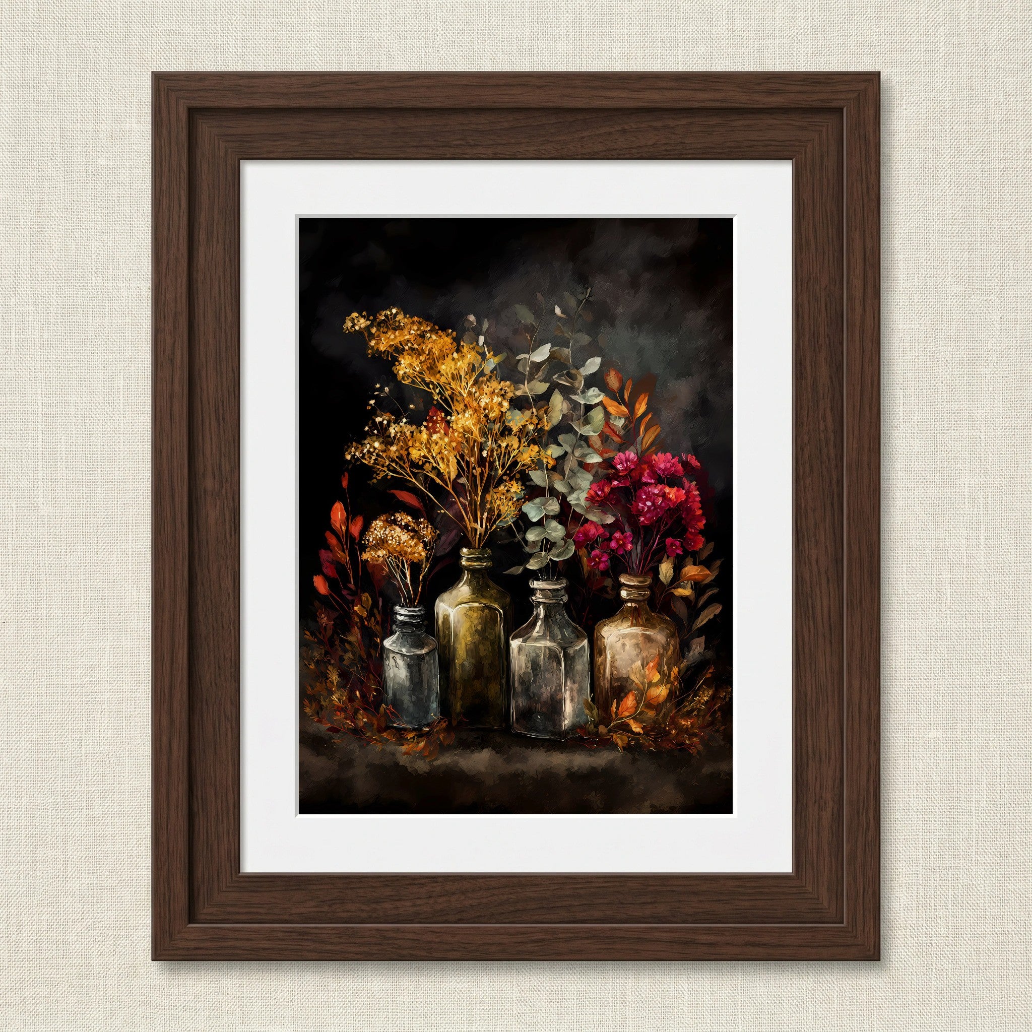 Autumnal Apothecary Bottles Study