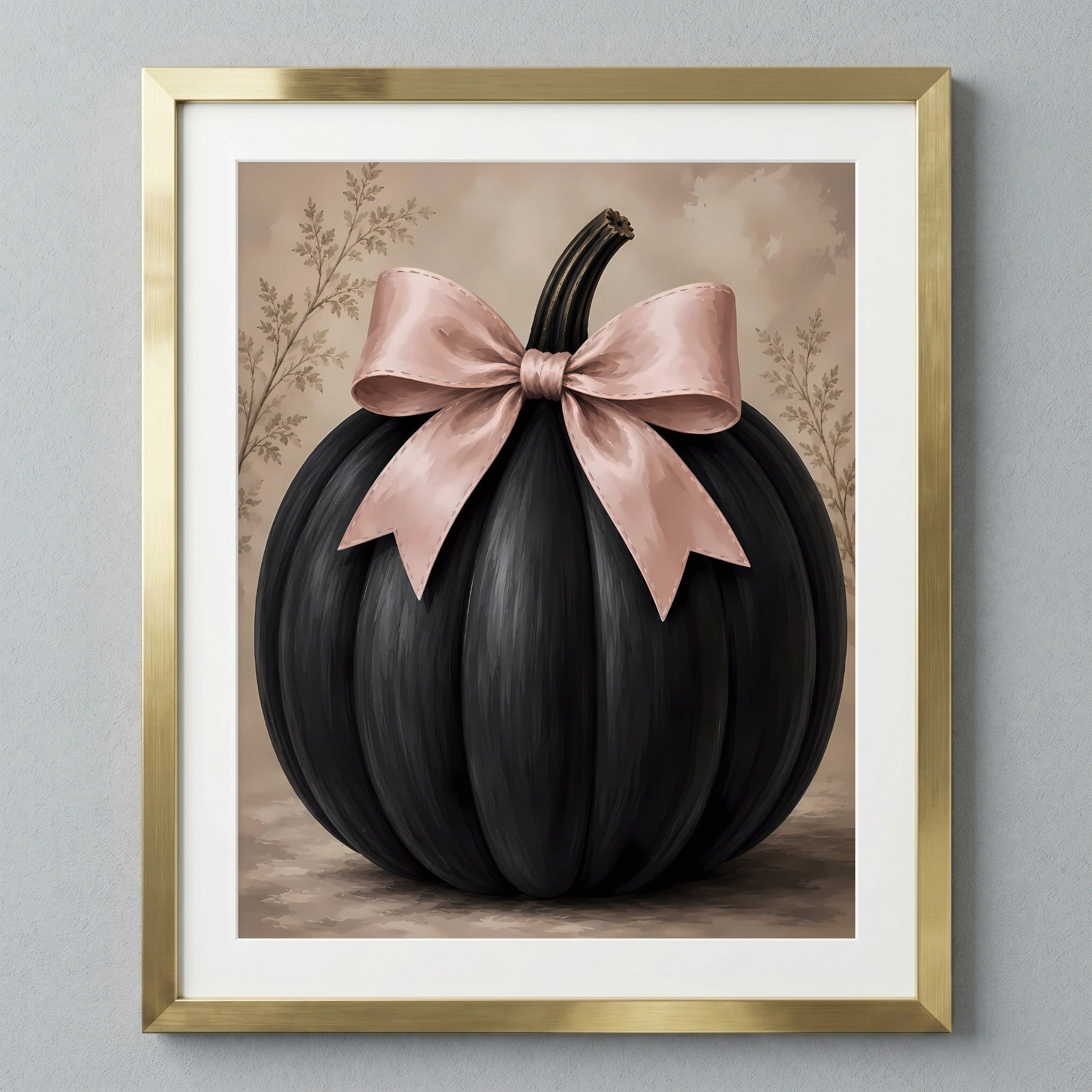 Chic Black Gourd Illustration — image 1