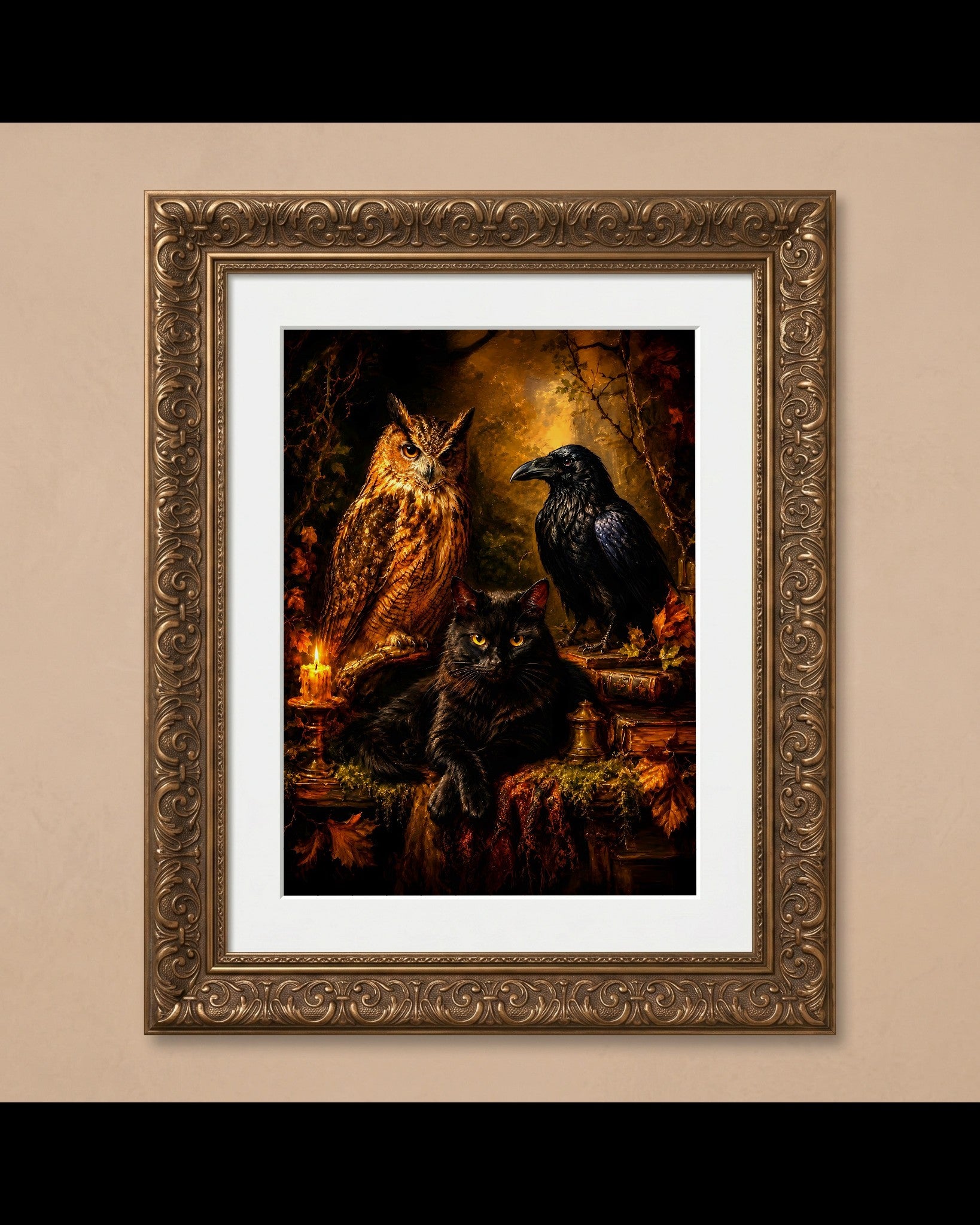 Mysterious Autumn Companions Artwork | Autumn Wall Art Print | Seasonal Refresh
