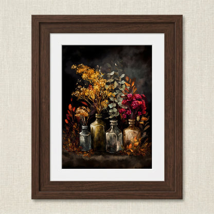 Autumnal Apothecary Bottles Study