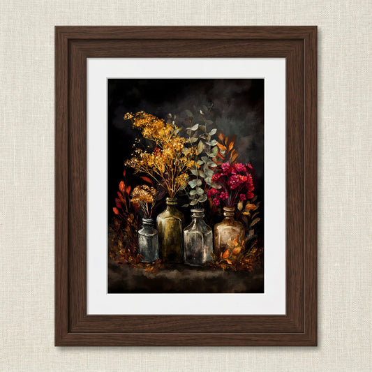 Autumnal Apothecary Bottles Study