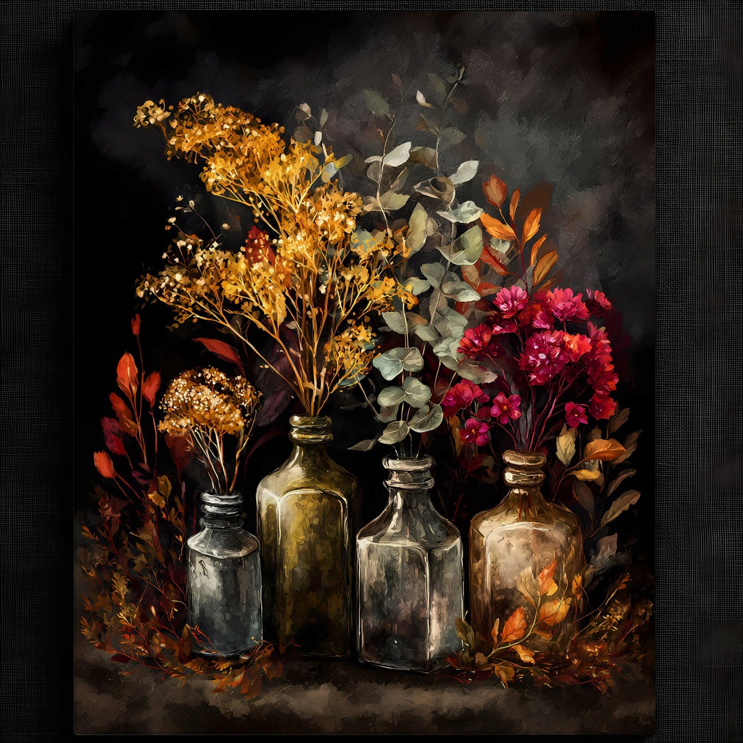 Autumnal Apothecary Bottles Study