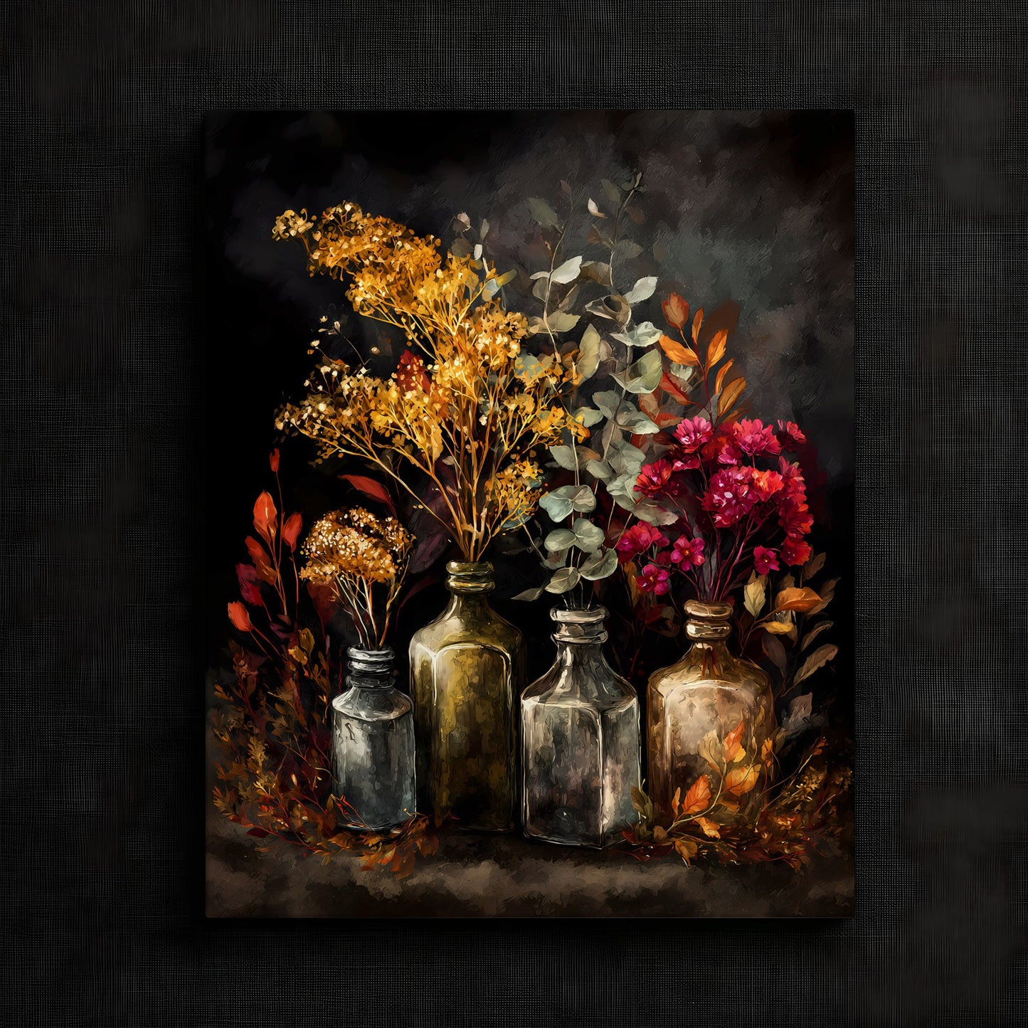 Autumnal Apothecary Bottles Study