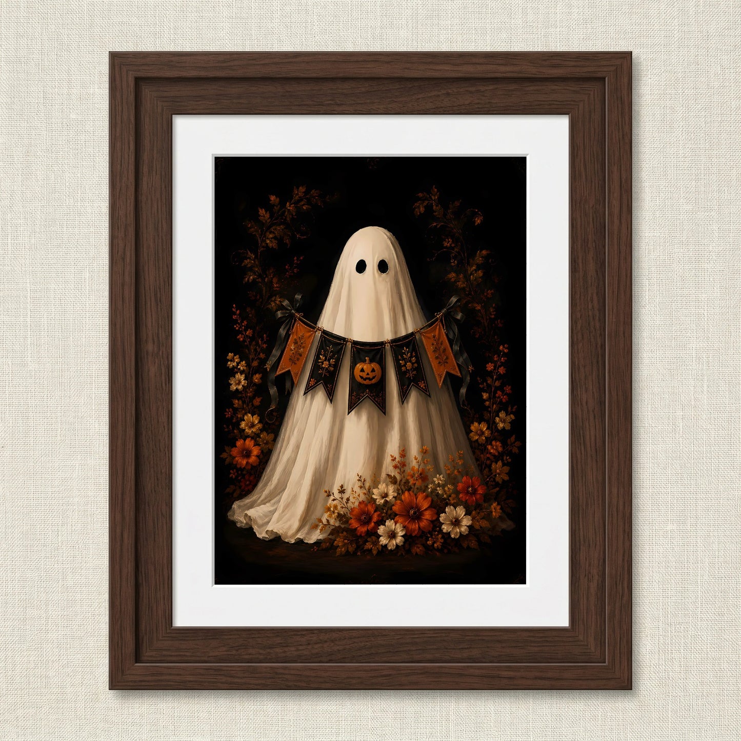 Charming Halloween Specter Artwork | Halloween Wall Art Print | Seasonal Refresh