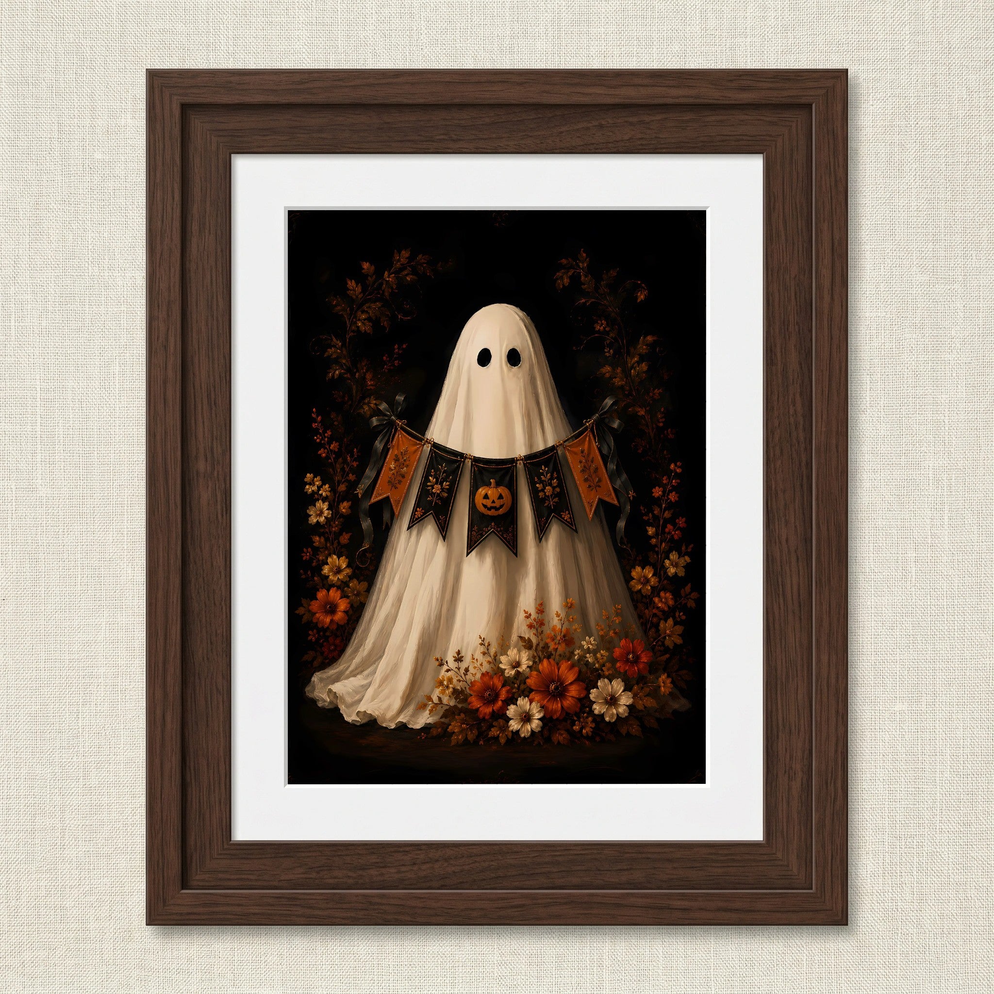 Charming Halloween Specter Artwork | Halloween Wall Art Print | Seasonal Refresh