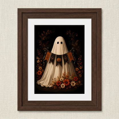 Charming Halloween Specter Artwork | Halloween Wall Art Print | Seasonal Refresh