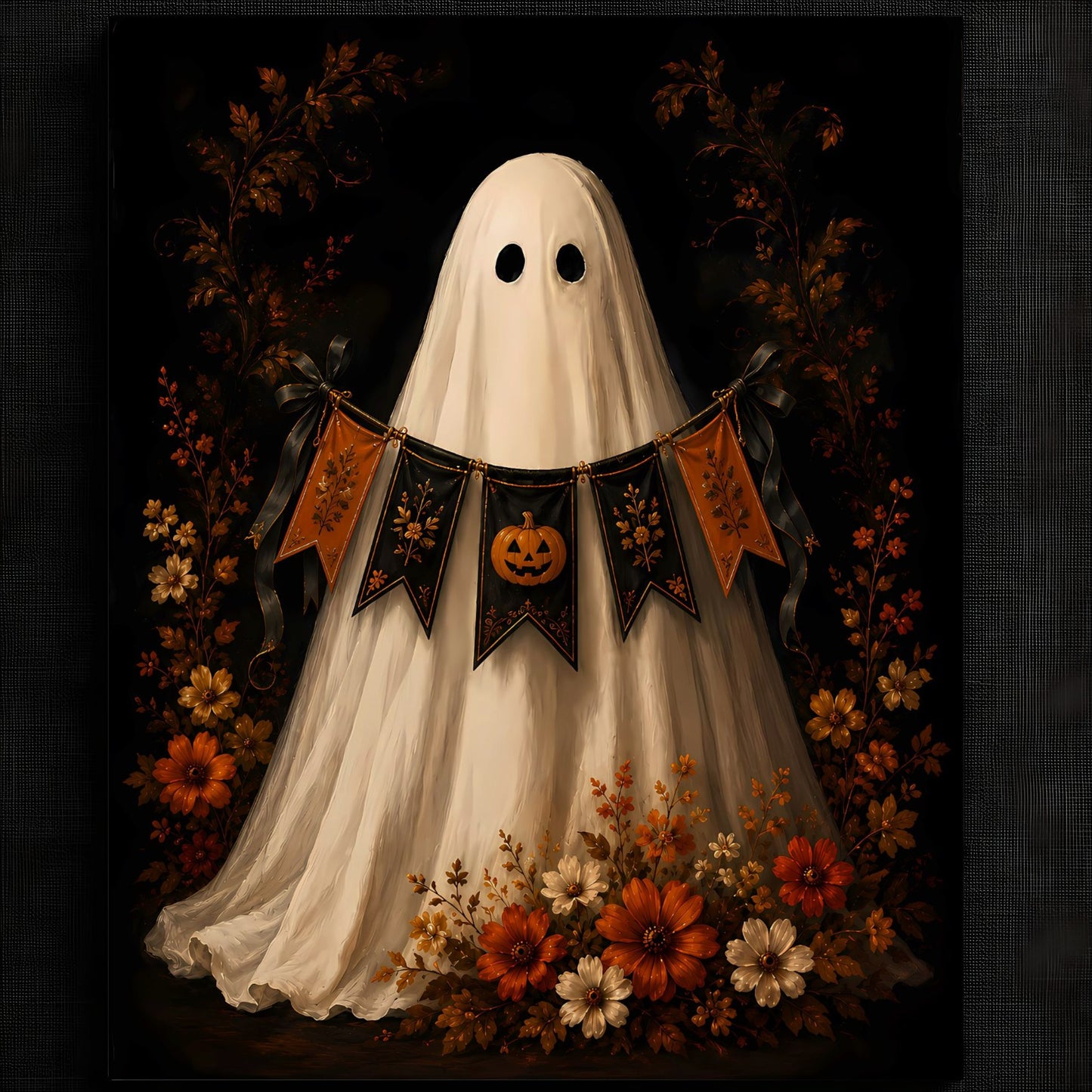 Charming Halloween Specter Artwork | Halloween Wall Art Print | Seasonal Refresh