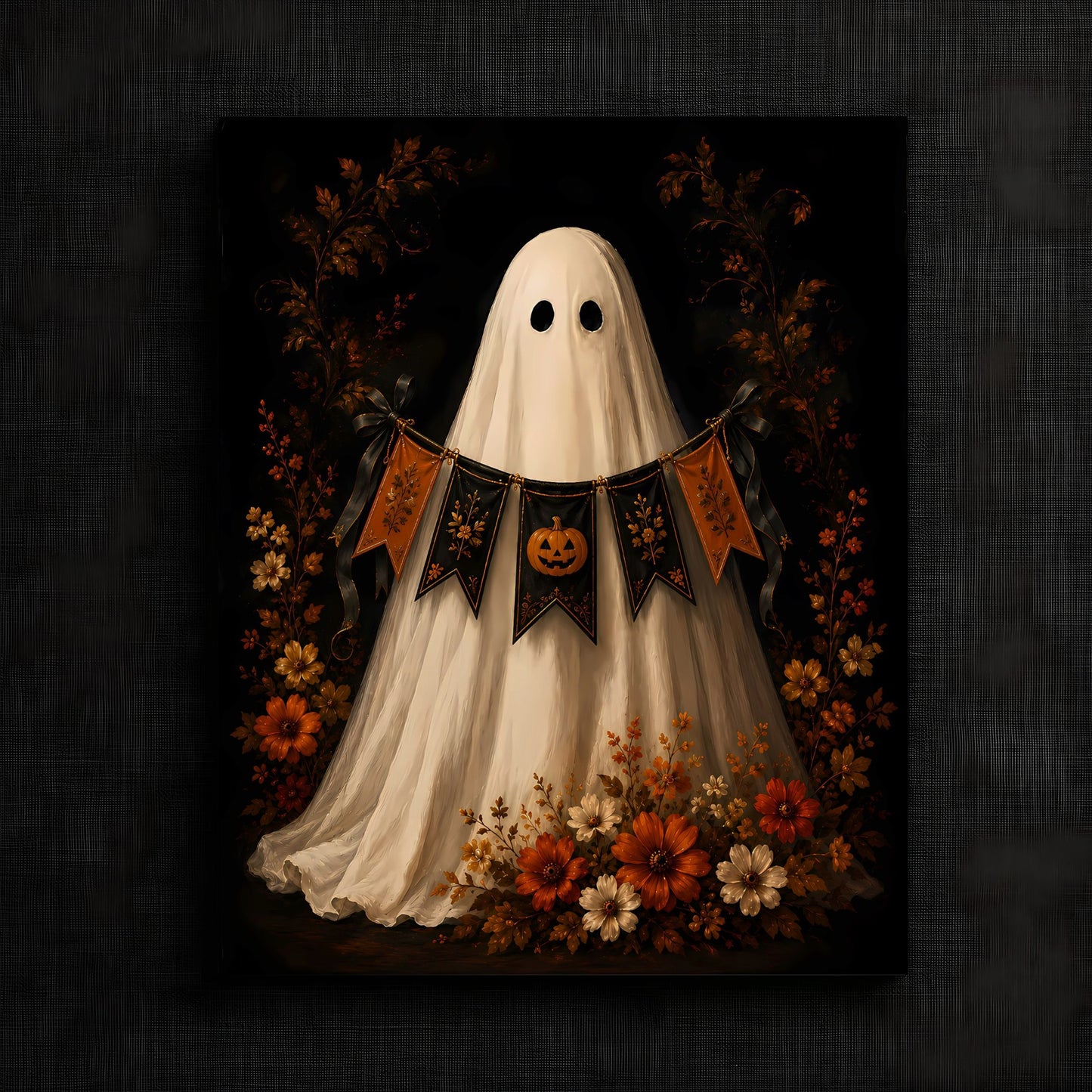 Charming Halloween Specter Artwork | Halloween Wall Art Print | Seasonal Refresh