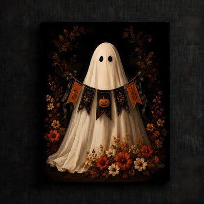 Charming Halloween Specter Artwork | Halloween Wall Art Print | Seasonal Refresh