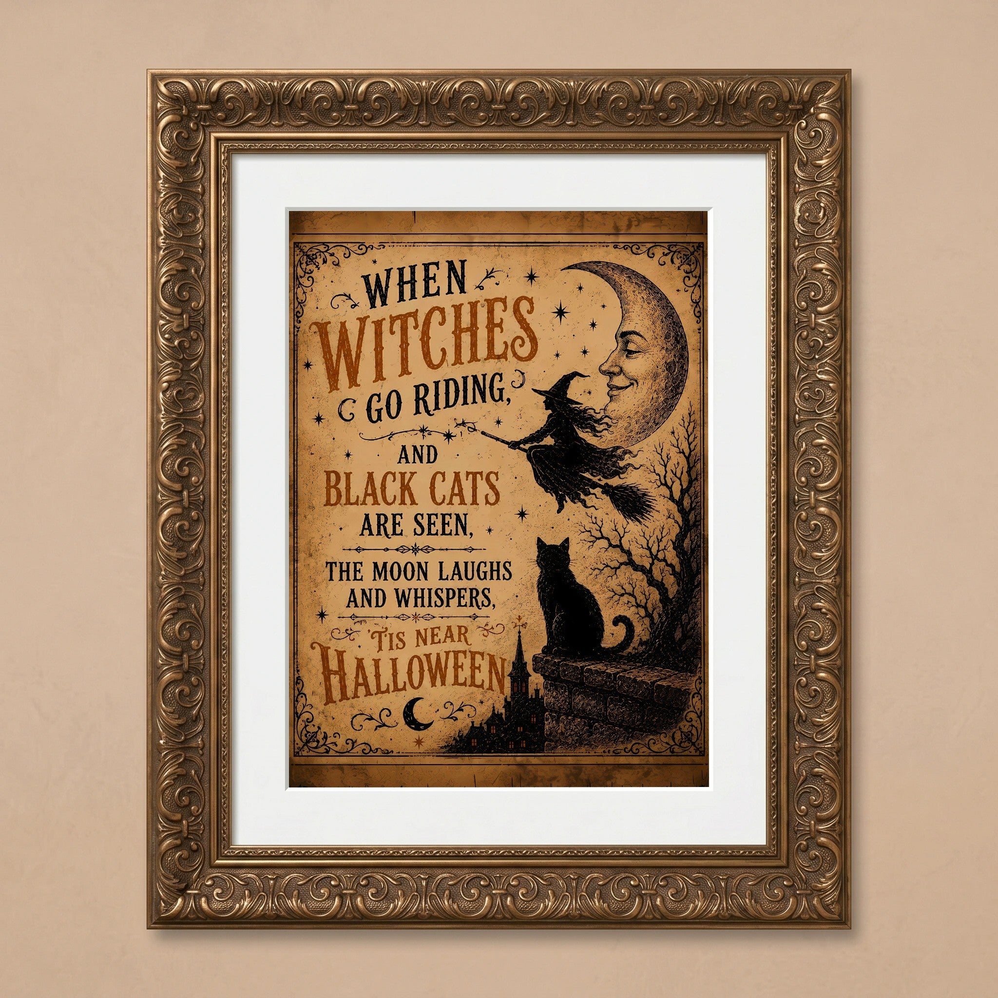 Charming Witches and Black Cats Print — image 1