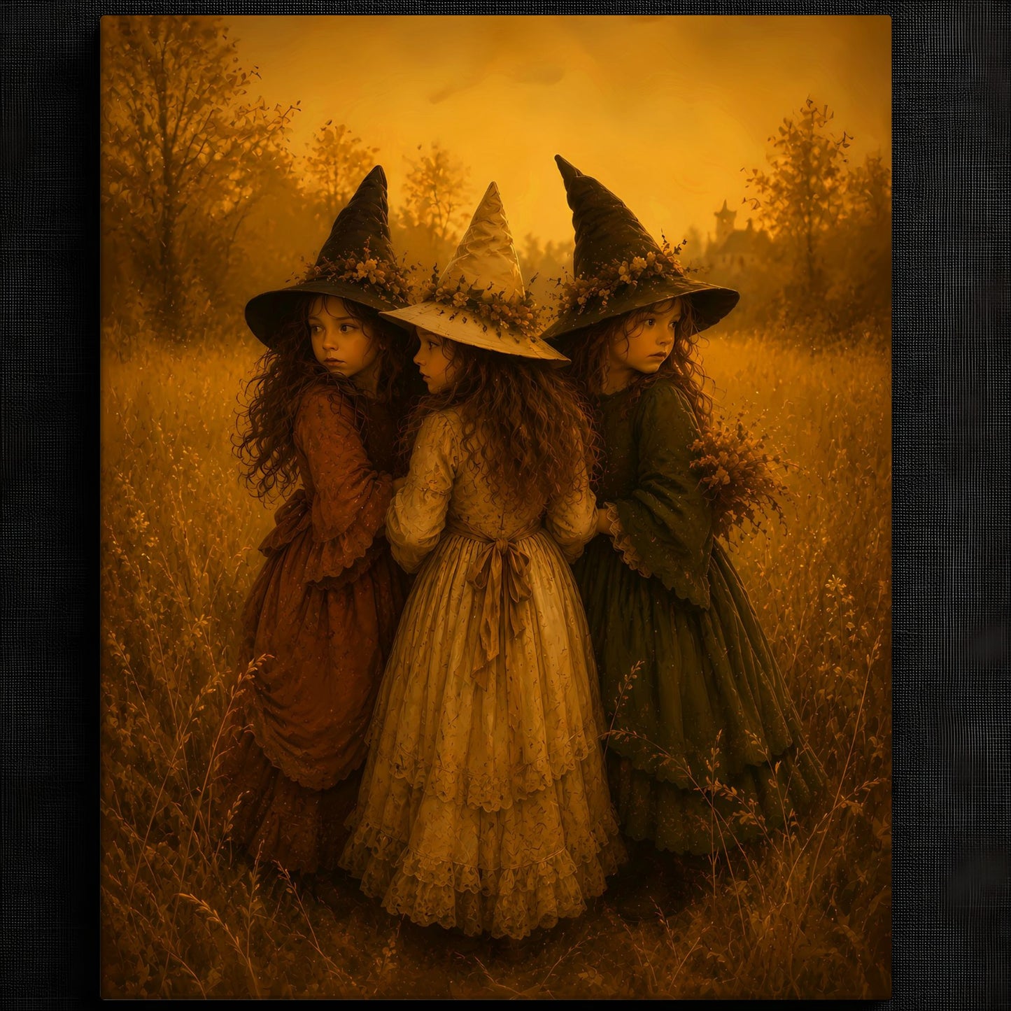 Charming Witches in Autumn Fields