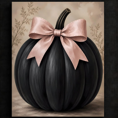 Chic Black Gourd Illustration