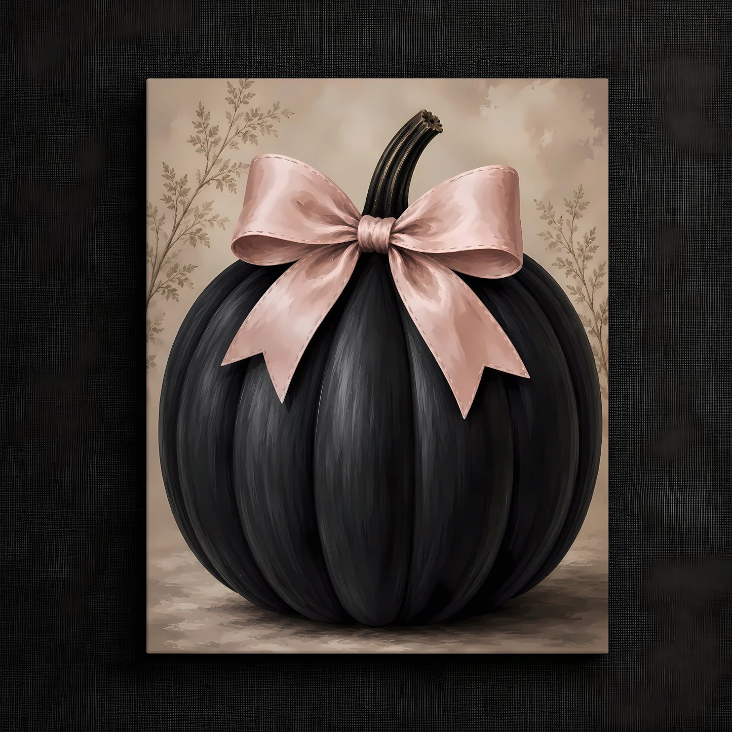 Chic Black Gourd Illustration