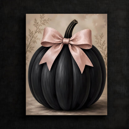 Chic Black Gourd Illustration