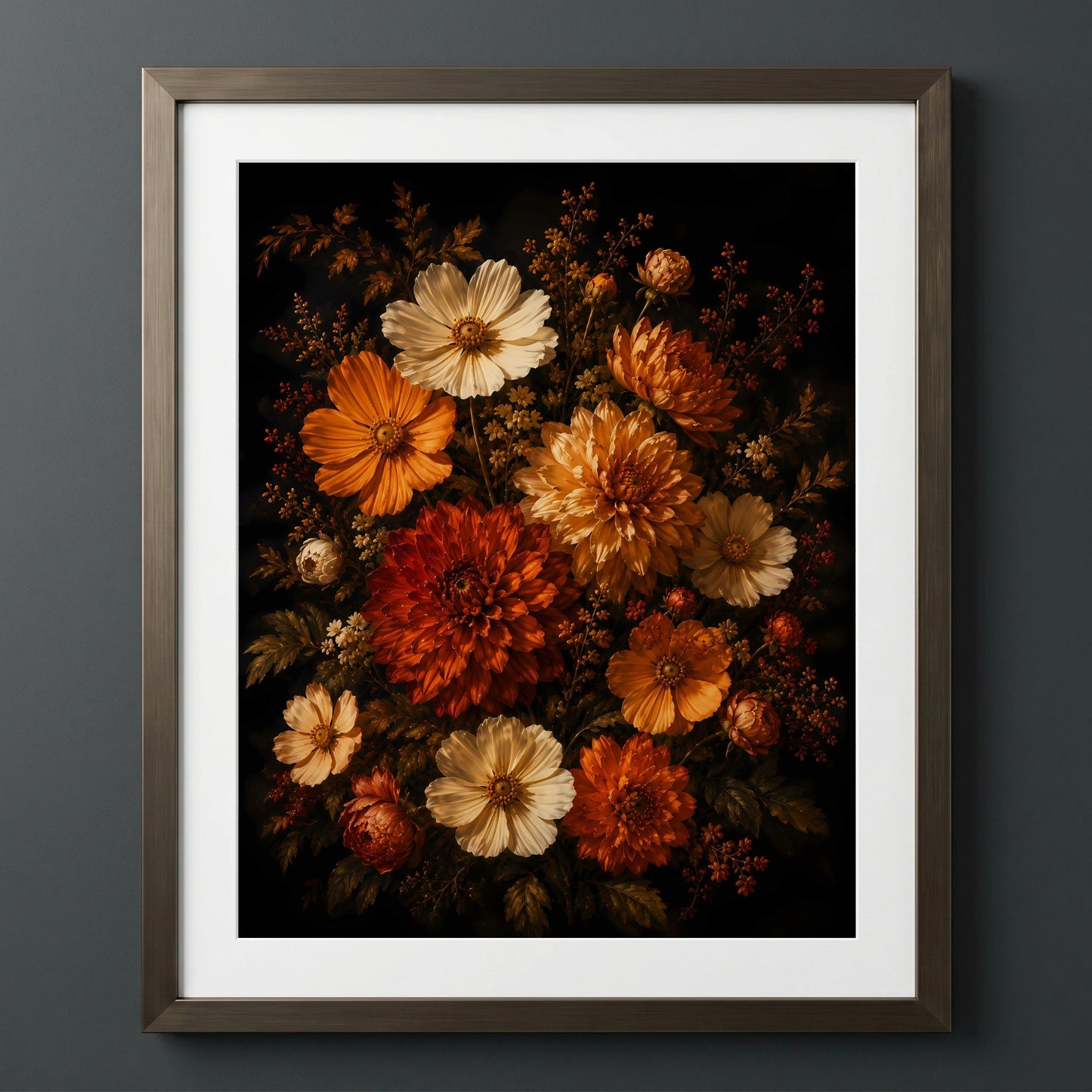 Cozy Blossom Bouquet Artwork | Autumn Wall Art Print | Seasonal Refresh