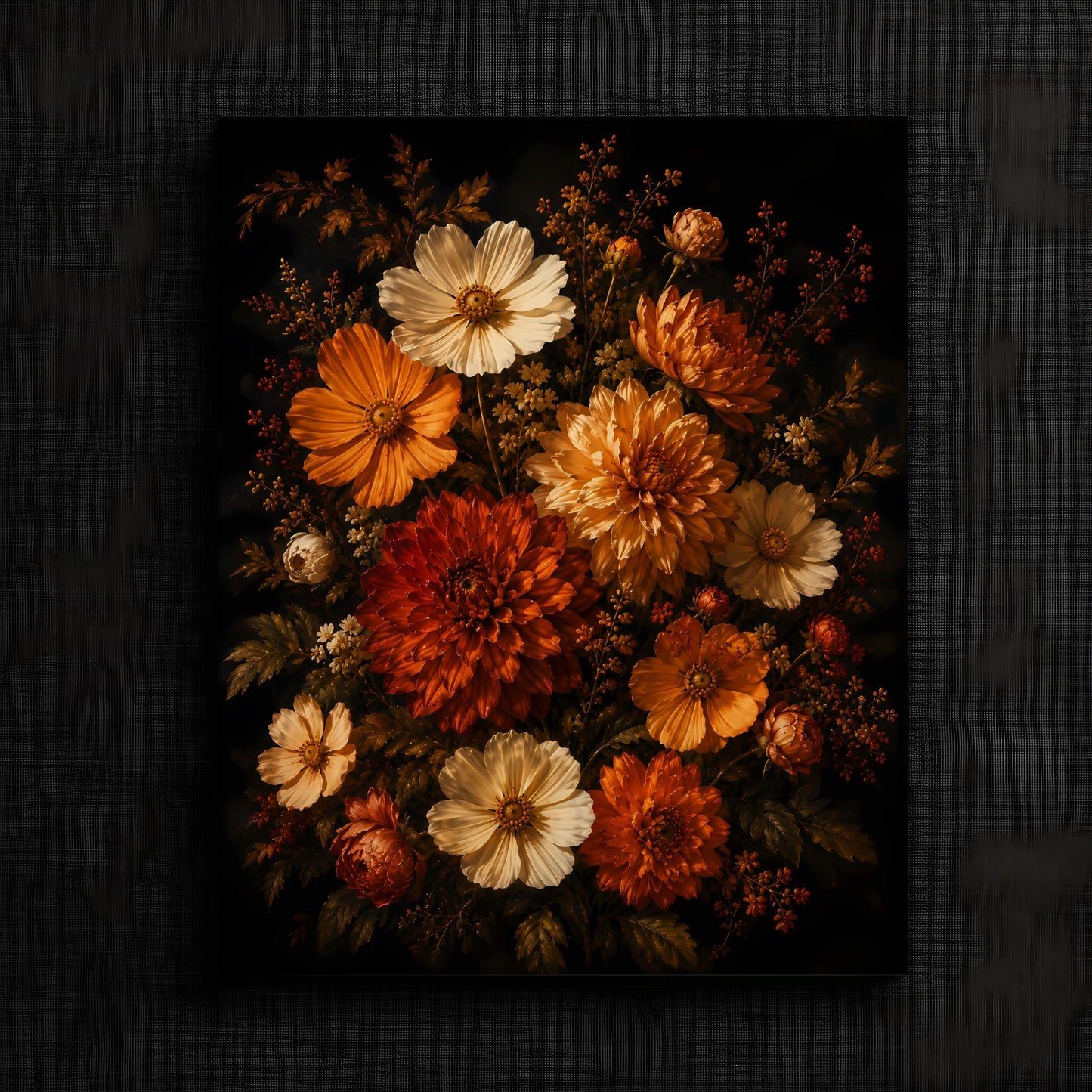 Cozy Blossom Bouquet Artwork | Autumn Wall Art Print | Seasonal Refresh
