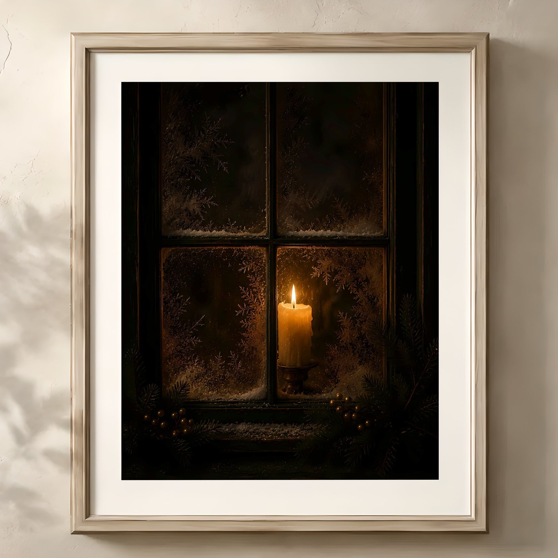 Cozy Candlelit Winter Window — image 1