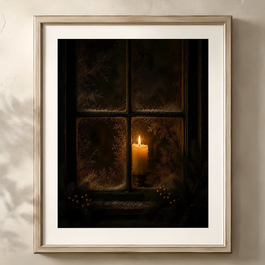 Cozy Candlelit Winter Window — image 1