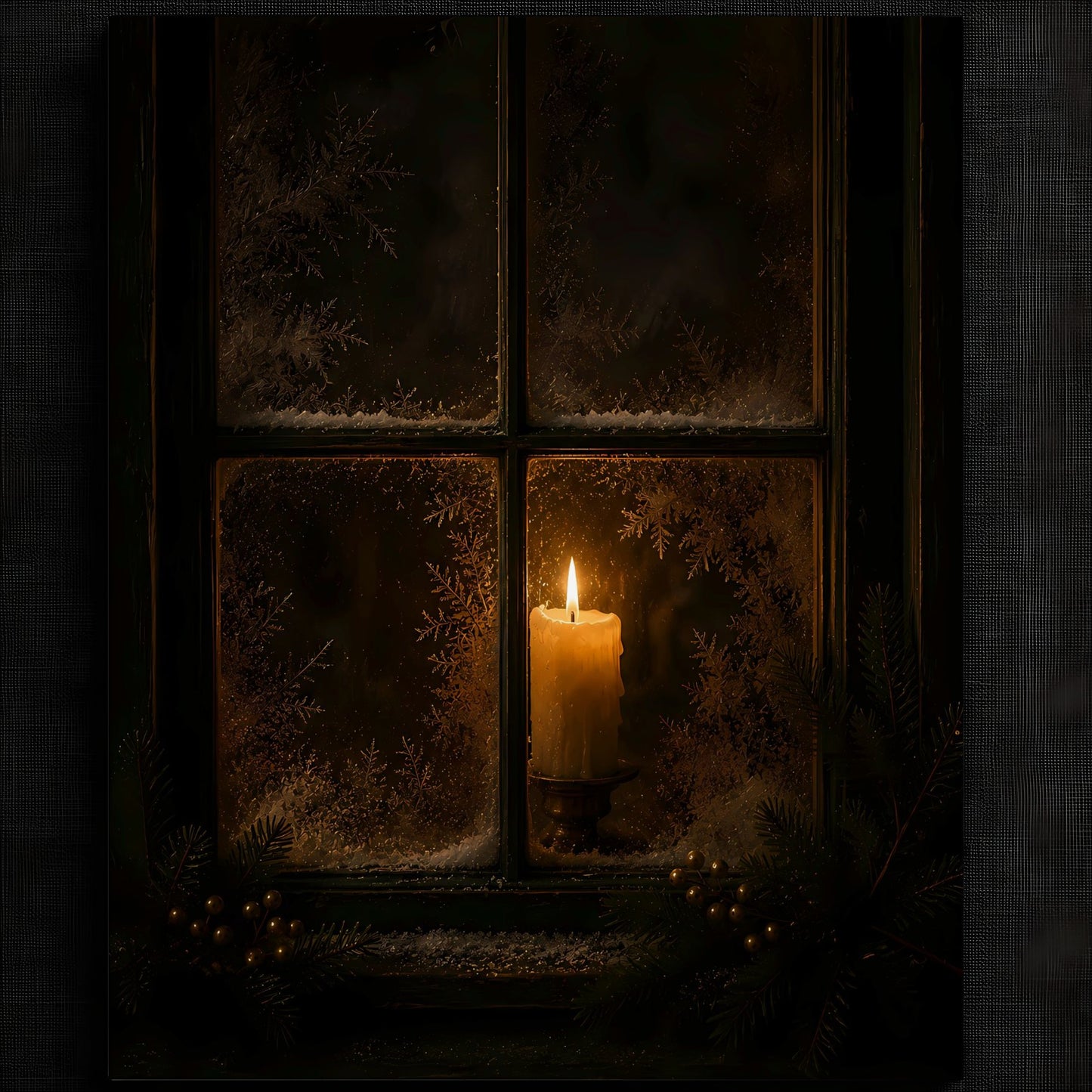 Cozy Candlelit Winter Window — image 2