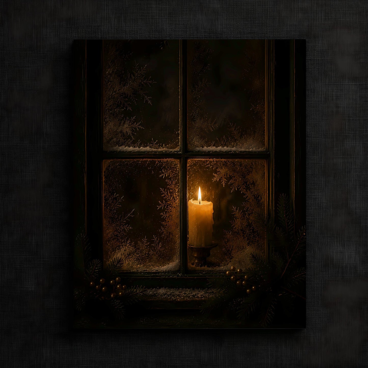 Cozy Candlelit Winter Window — image 3