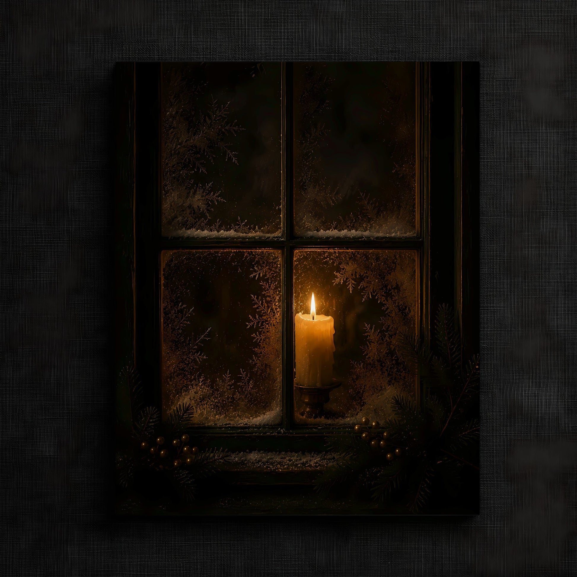 Cozy Candlelit Winter Window — image 3