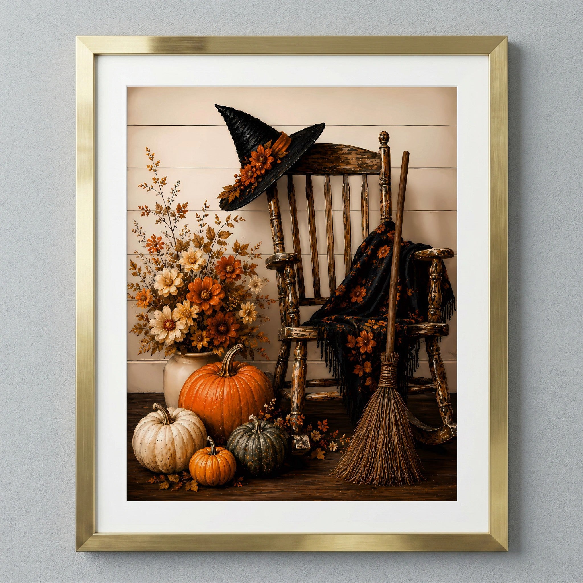 Cozy Fall Gathering Artwork | Autumn Wall Art Print | Seasonal Refresh