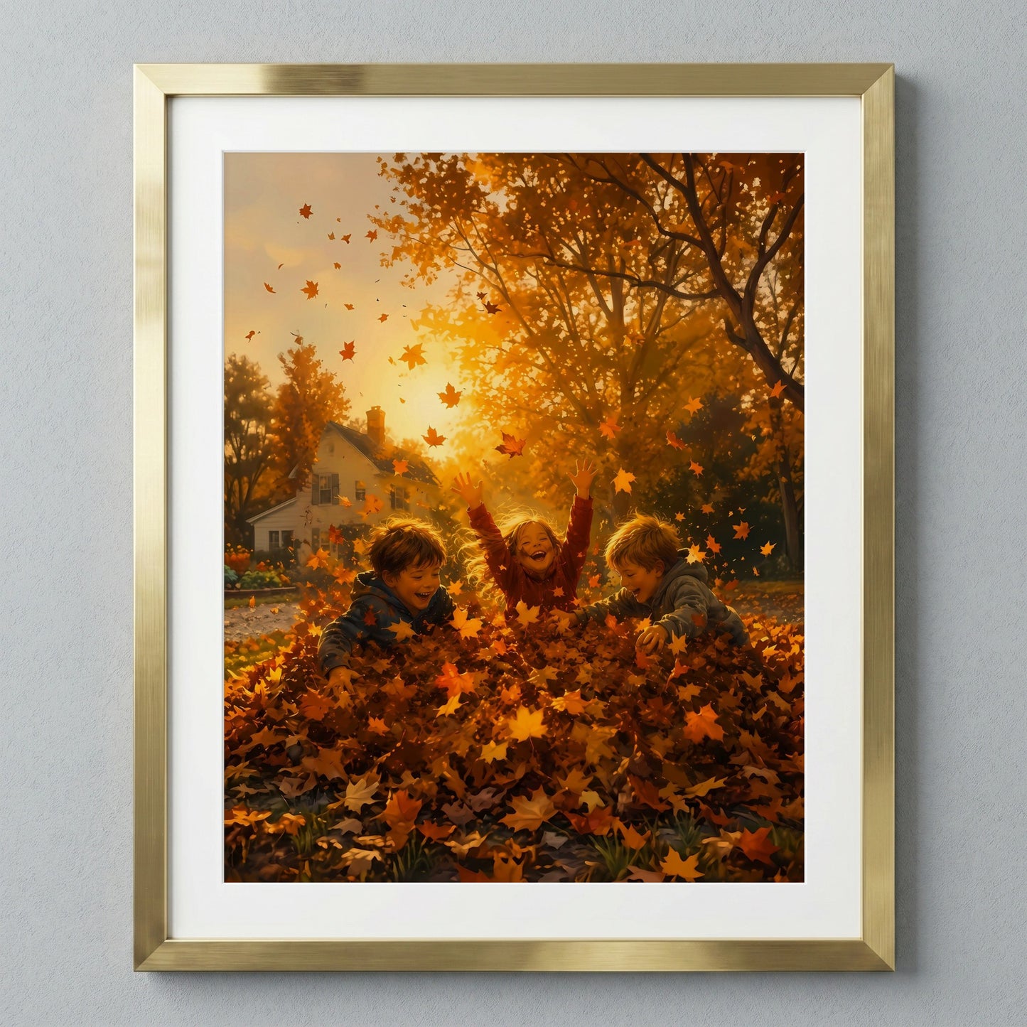 Delightful Fall Leaves Scene