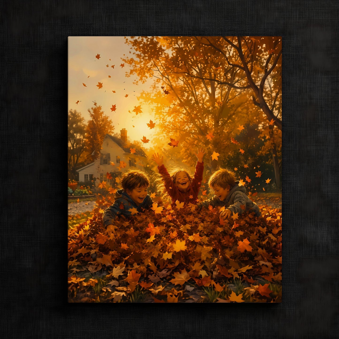 Delightful Fall Leaves Scene