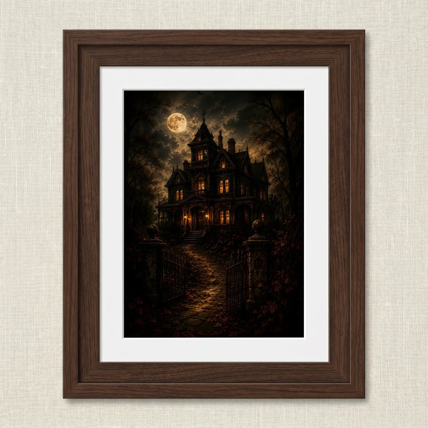 Eerie Gothic Manor Illustration — image 1