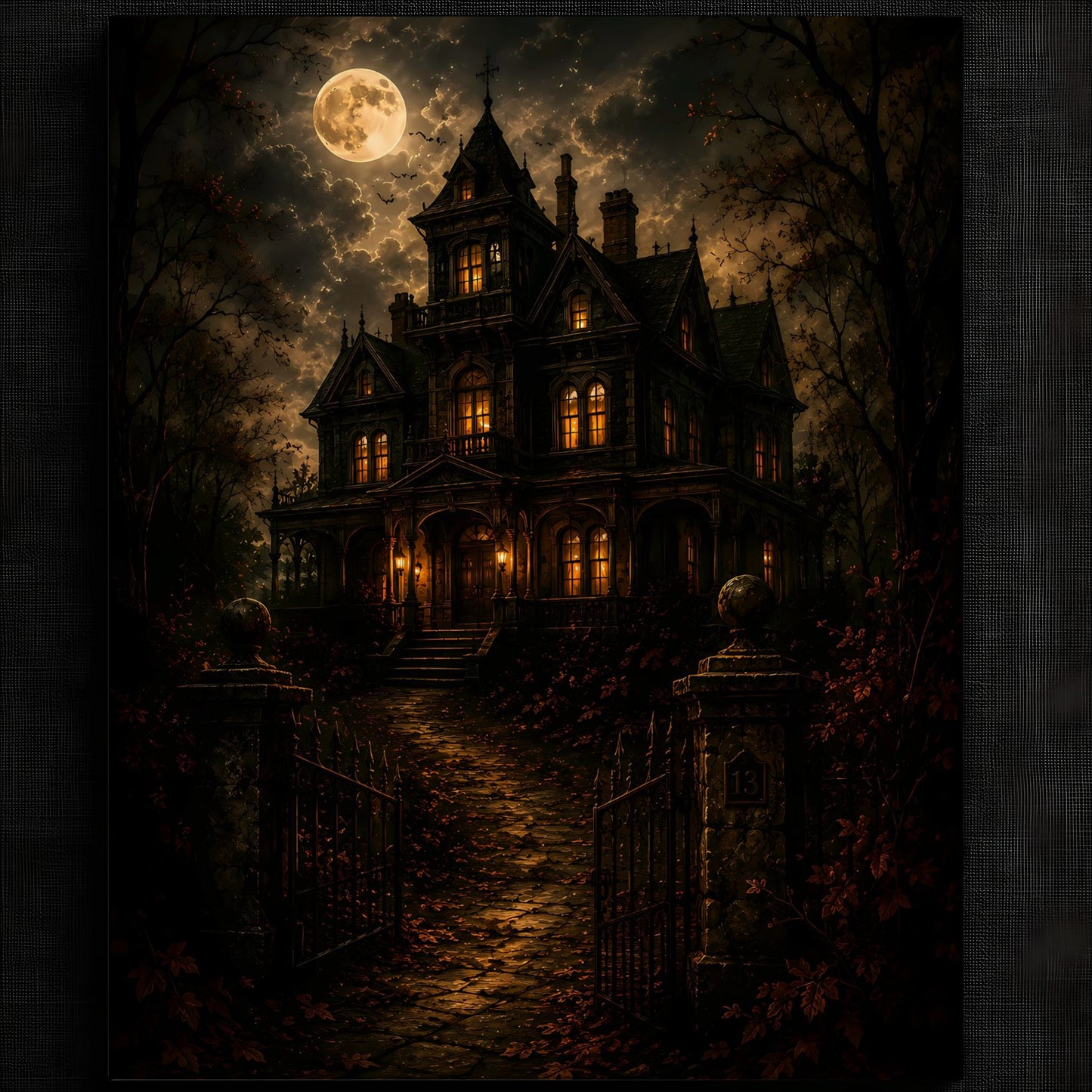 Eerie Gothic Manor Illustration — image 2