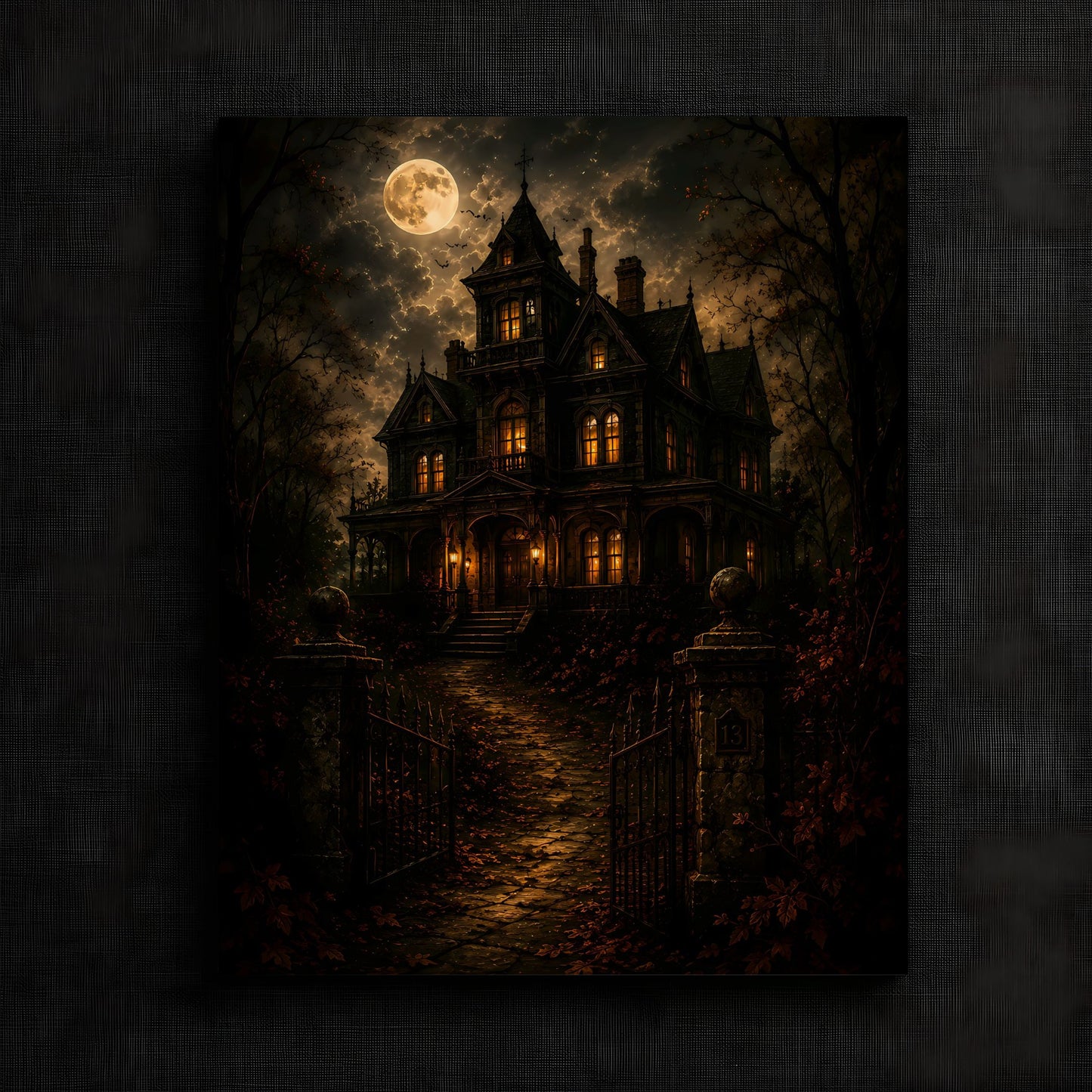 Eerie Gothic Manor Illustration — image 3
