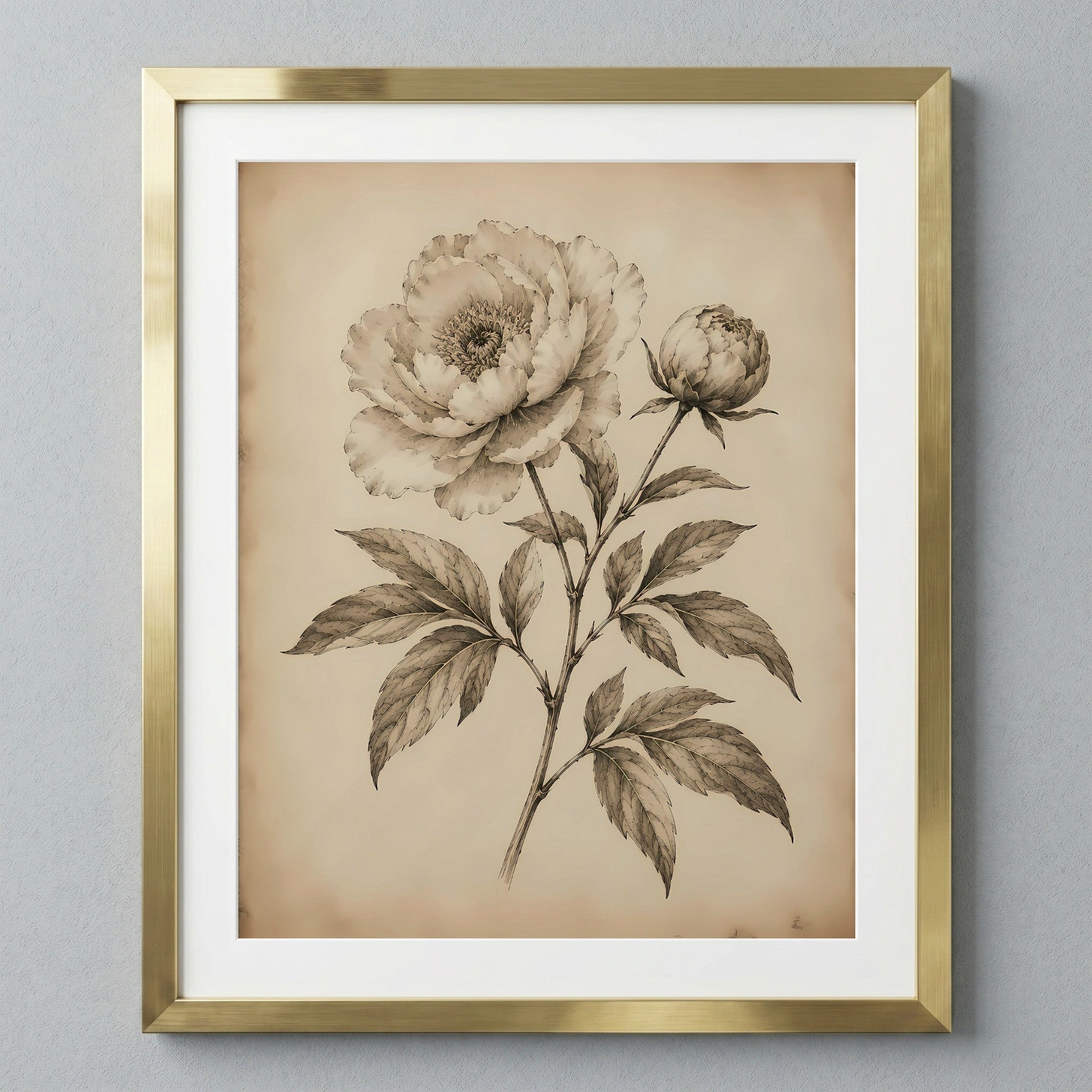 Elegant Peony Floral Illustration — image 1