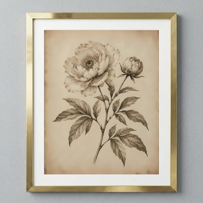 Elegant Peony Floral Illustration — image 1