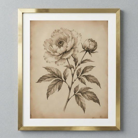 Elegant Peony Floral Illustration — image 1