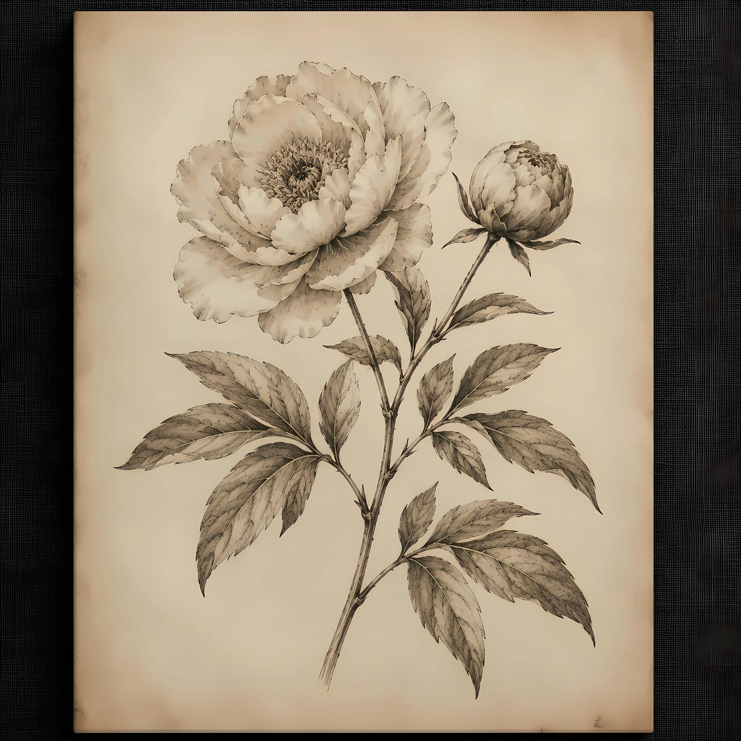 Elegant Peony Floral Illustration — image 2