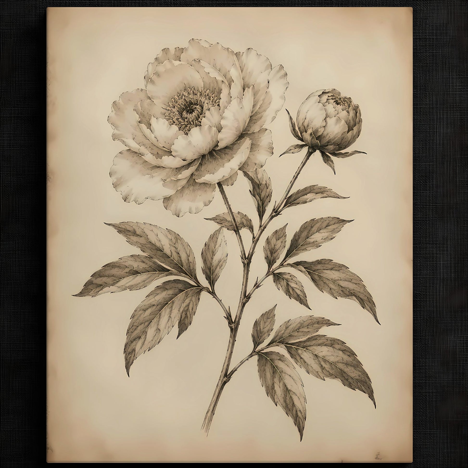 Elegant Peony Floral Illustration — image 2