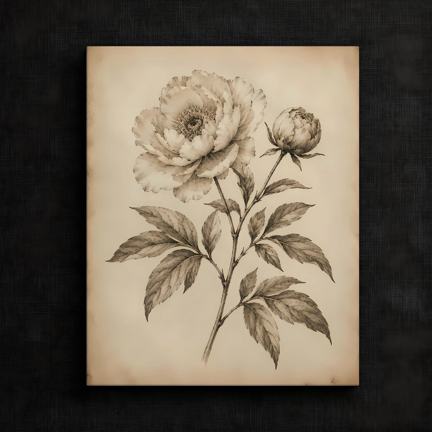 Elegant Peony Floral Illustration — image 3