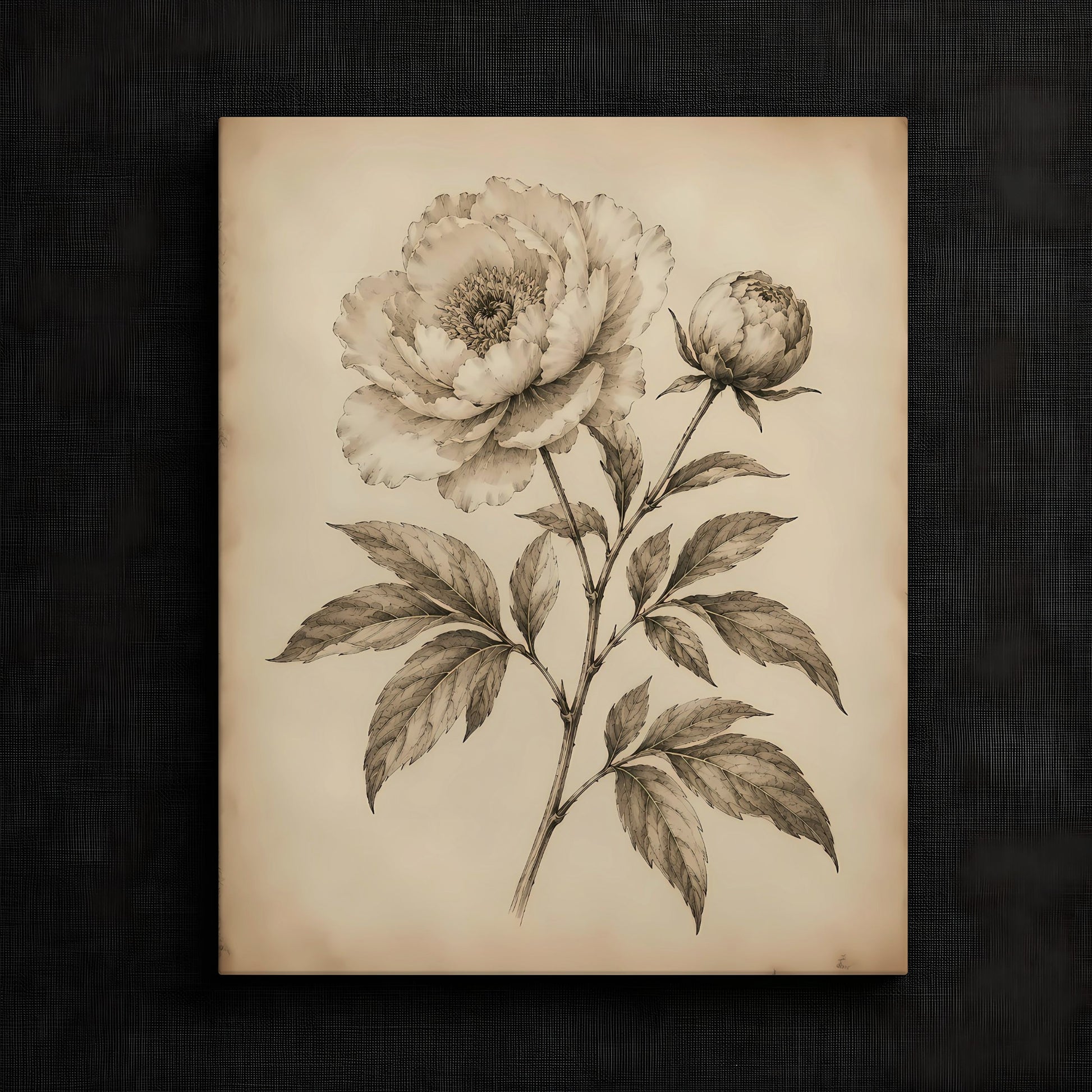 Elegant Peony Floral Illustration — image 3