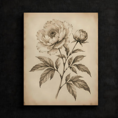 Elegant Peony Floral Illustration — image 3
