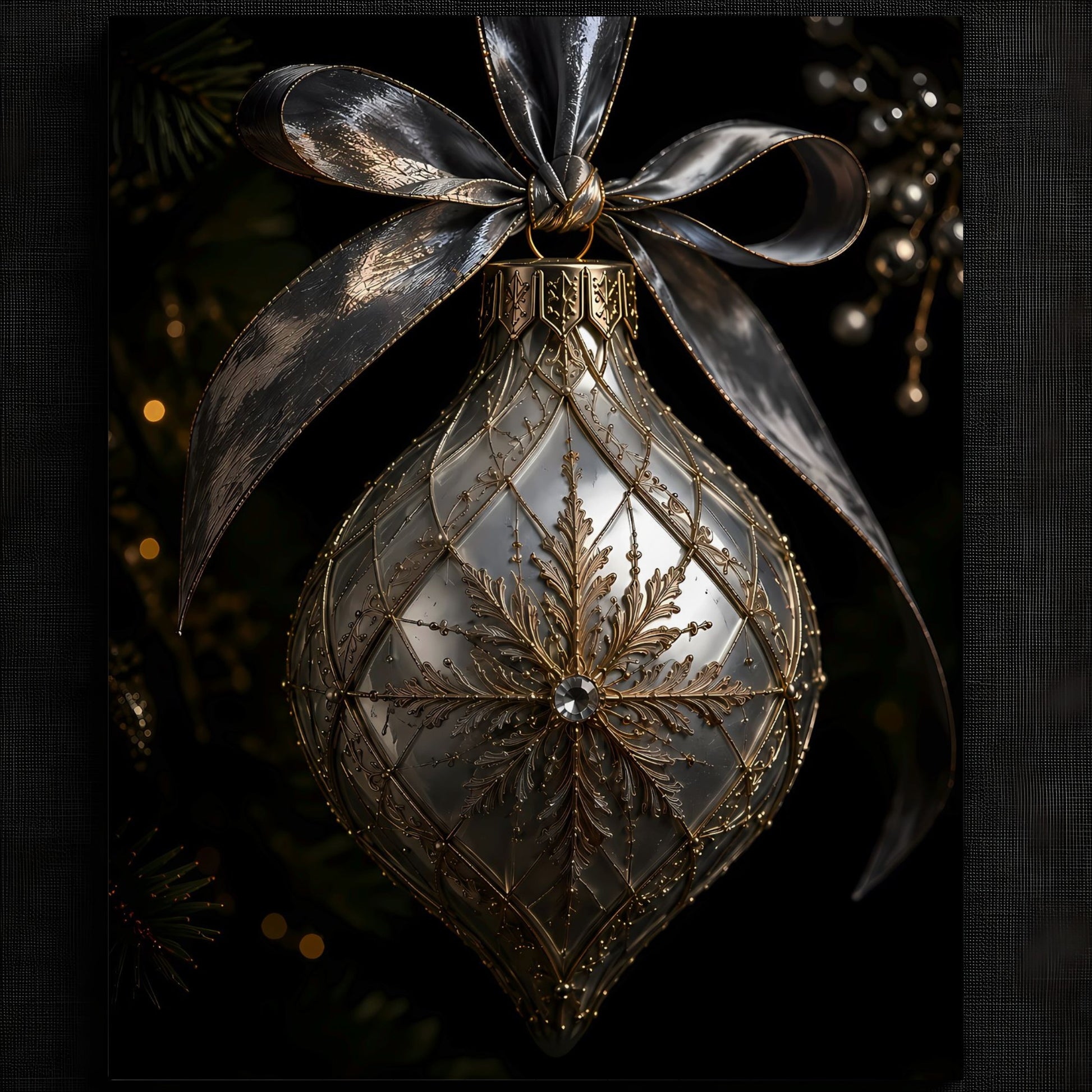 Elegant Silver Ornament — image 2