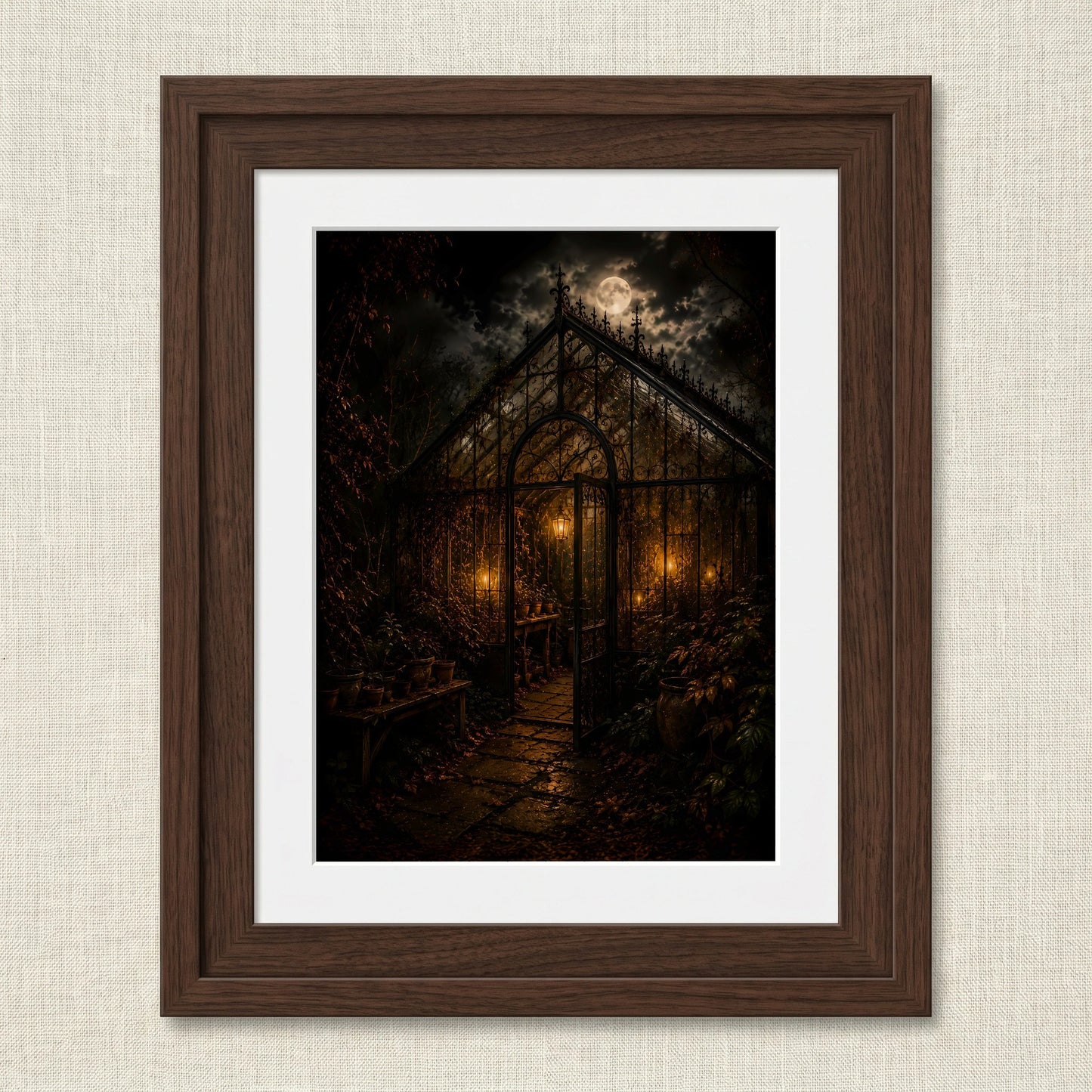 Enigmatic Greenhouse Under Night Sky — image 1