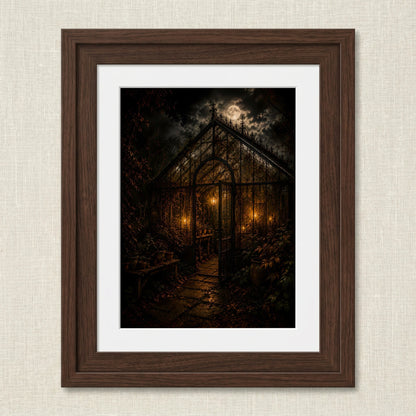 Enigmatic Greenhouse Under Night Sky — image 1