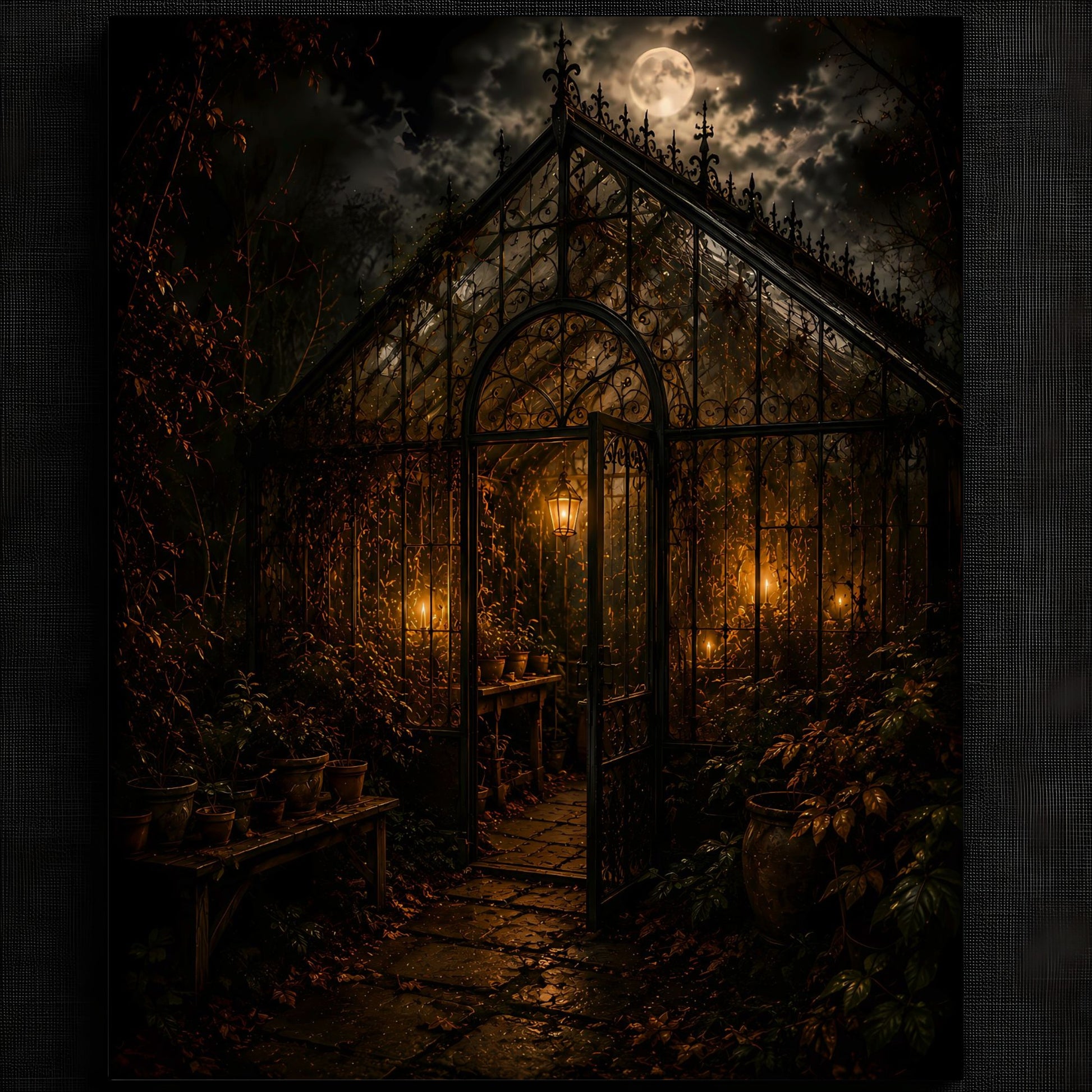 Enigmatic Greenhouse Under Night Sky — image 2