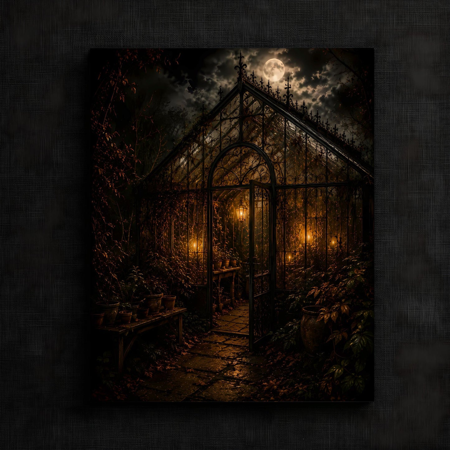 Enigmatic Greenhouse Under Night Sky — image 3