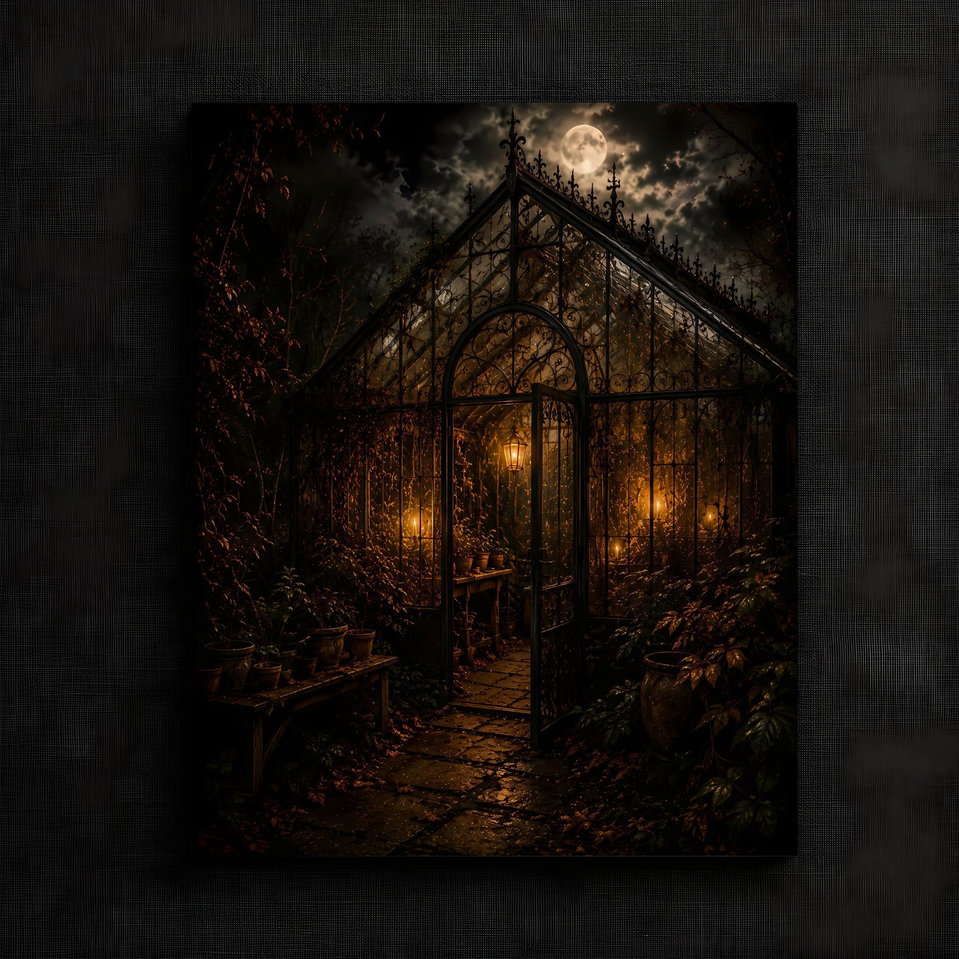 Enigmatic Greenhouse Under Night Sky — image 3