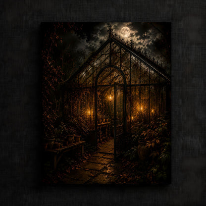 Enigmatic Greenhouse Under Night Sky — image 3