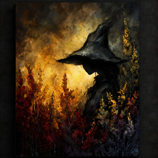 Enigmatic Witch in Fiery Foliage — image 2