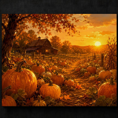 Golden Autumn Pathway Artwork