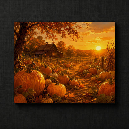 Golden Autumn Pathway Artwork
