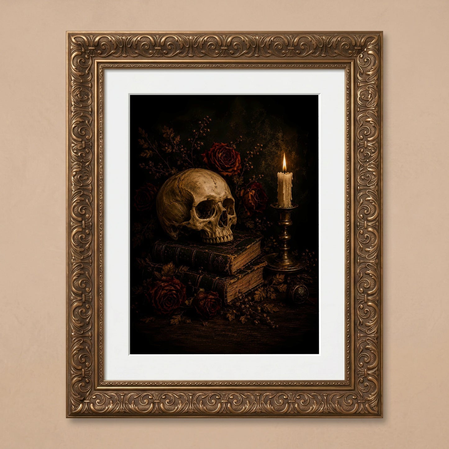 Moody Skull and Roses Artwork — image 1